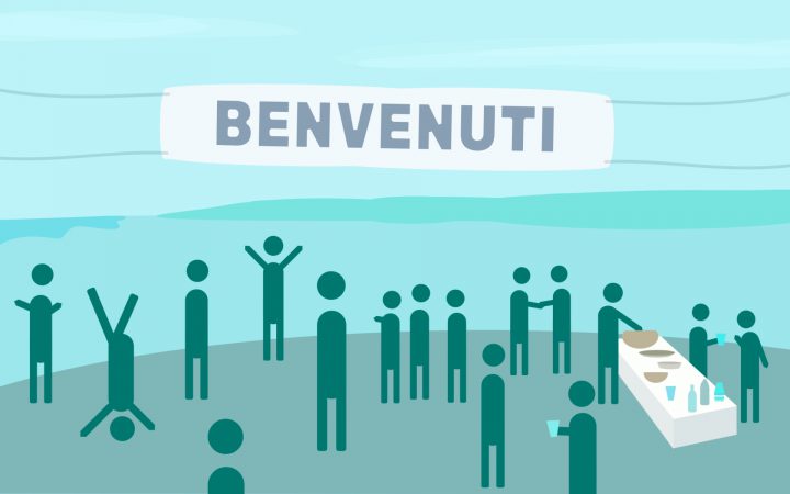 Benvenuti nel blog di LOLTGT (immagine con personaggi che festeggiano)
