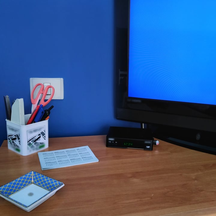 Decoder SAT acceso - Schermo blu