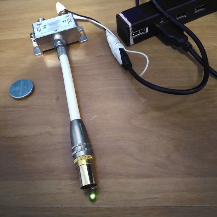 Test dello splitter con cavo provvisorio